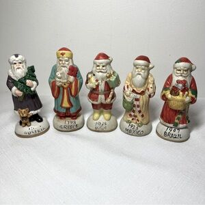 Santa’s Around The World 
Porcelain Ceramic Figurines Christmas
Approx 5”